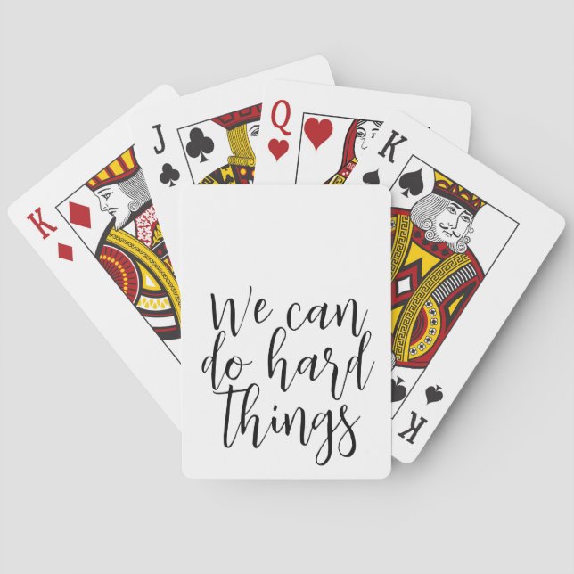 Vi kan göra hårt Sak, inspirationcitera modern Casinokort (Baksidan)