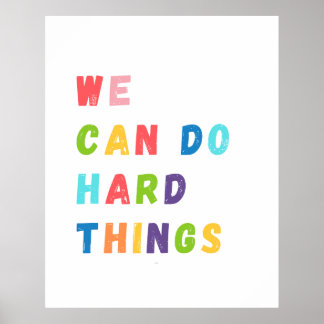 Vi Kan Göra Svåra Saker Klassrums Motivation Poster