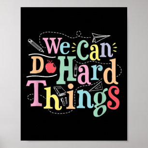 Vi Kan Göra Svåra Saker Motiverande Utbildning Sko Poster