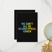 Vi Kan Inte Alla Vara Neurotypiska Karen Roligt Ad