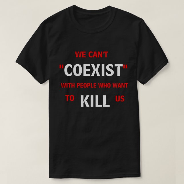 Vi kan inte finnas till samtidigt tee (Design framsida)