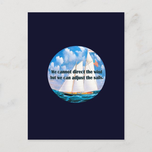 Vi kan inte styra vinden, men.. vykort (Framsida)