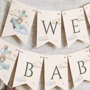 Vi Kan Knappast Vänta Baby Shower Aviator Vimplar