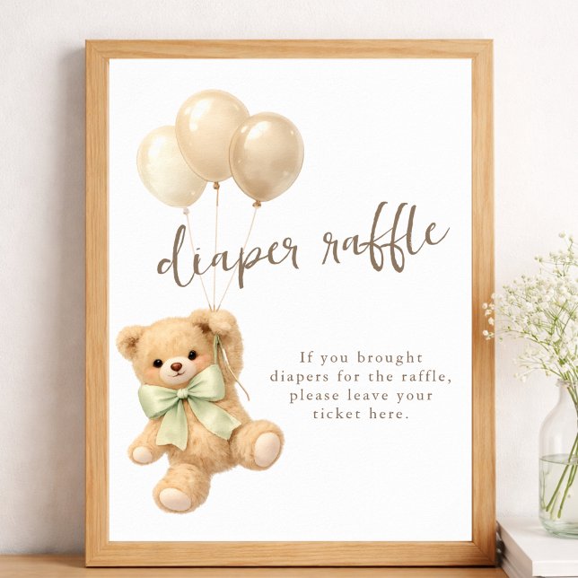 Vi Kan Knappast Vänta Baby Shower Blöja Lotteri Poster (Skapare uppladdad)