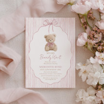 Vi Kan Knappast Vänta Baby Shower Flicka Rosa Ränd