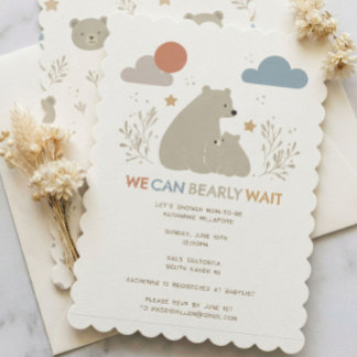 Vi Kan Knappast Vänta Baby Shower Inbjudan