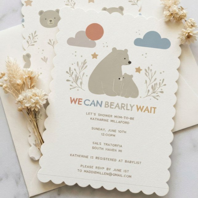 Vi Kan Knappast Vänta Baby Shower Inbjudan (Skapare uppladdad)