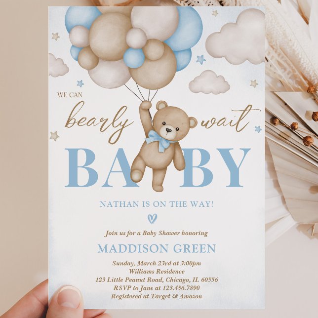 Vi Kan Knappast Vänta Baby Shower Inbjudningar (Skapare uppladdad)