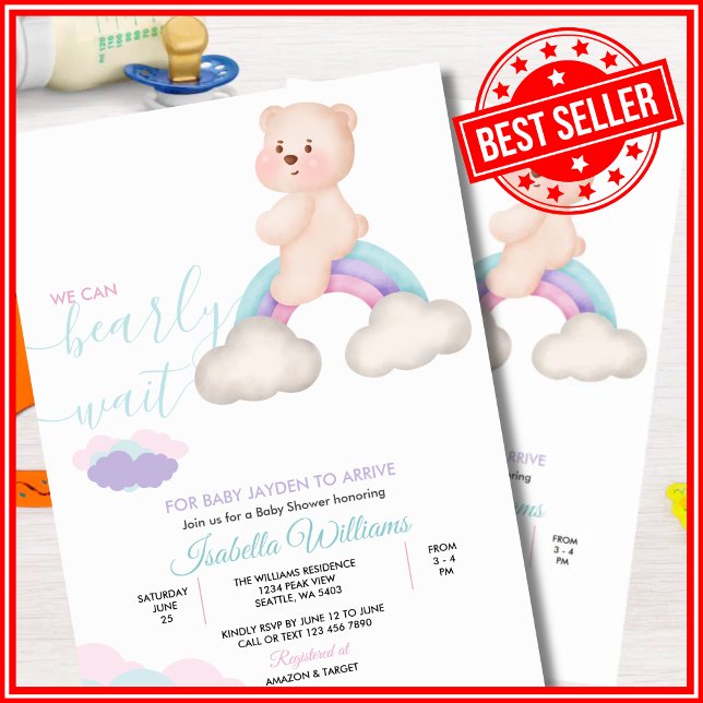 Vi Kan Knappast Vänta Baby Shower Inbjudningar (Skapare uppladdad)