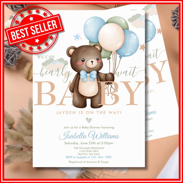 Vi Kan Knappast Vänta Baby Shower Inbjudningar (Skapare uppladdad)