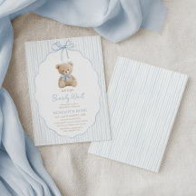 Vi Kan Knappast Vänta Baby Shower Pojke Blå Ränder