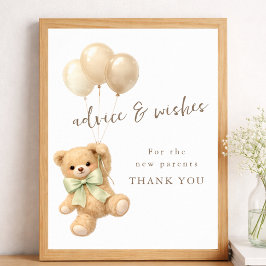 Vi Kan Knappast Vänta Baby Shower Råd & Önskningar Poster