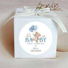 Vi Kan Knappast Vänta Baby Shower Runt Klistermärke