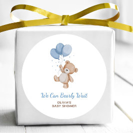 Vi Kan Knappast Vänta Baby Shower Runt Klistermärke
