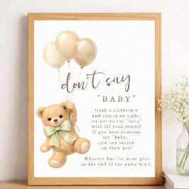 Vi Kan Knappast Vänta Baby Shower Säga Inte Baby Poster
