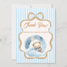 Vi Kan Knappast Vänta Baby Shower Tackkort Teddy