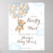 Vi Kan Knappast Vänta Ballong Björn Baby Pojke Sho