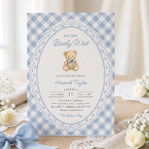 Vi Kan Knappast Vänta Blå Teddygosse Barnkalas