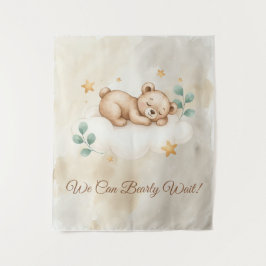 Vi Kan Knappast Vänta Boho Teddybjörn Bebis Shower