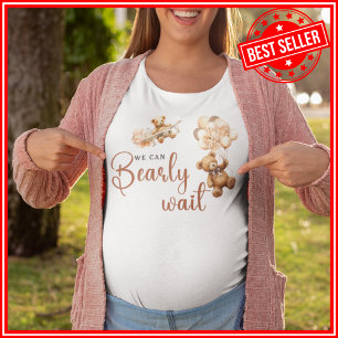 Vi Kan Knappast Vänta Cub Brun Baby Shower T Shirt