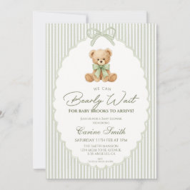 Vi Kan Knappast Vänta Könsneutral Babyshower Inbjudningar