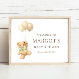 Vi Kan Knappast Vänta Neutral Baby Shower Välkomst Poster
