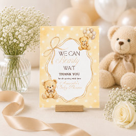 Vi Kan Knappast Vänta Neutral Teddybjörn Bebisshow Tack Kort