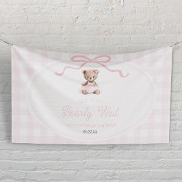 Vi Kan Knappast Vänta Rosa Teddybjörn Bebis Badrum