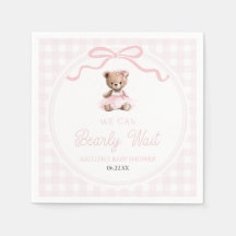 Vi Kan Knappast Vänta Rosa Teddybjörn Bebis Bjudni