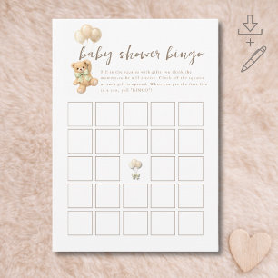 Vi Kan Knappast Vänta Spel Baby Shower Bingo Kort