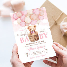 Vi Kan Knappast Vänta Teddybjörn Bebis Bebisbad Inbjudningar