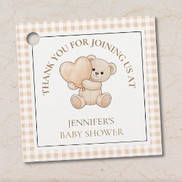 Vi Kan Knappast Vänta Teddybjörn Bebis Shower Gåvor Etiketter