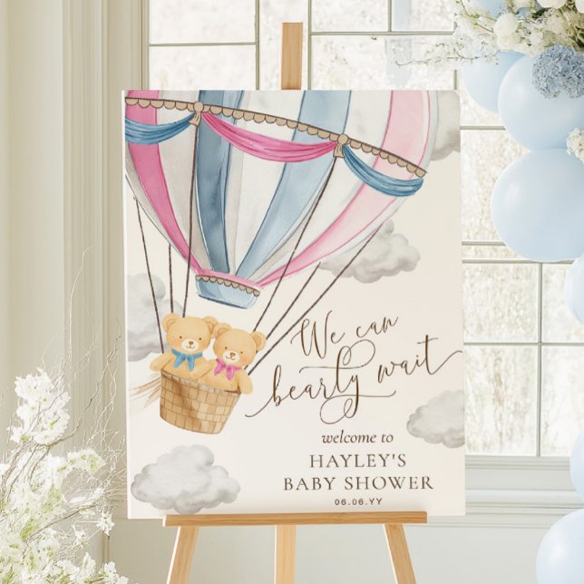 Vi Kan Knappast Vänta Tvillingar Babyfirande Poster (Skapare uppladdad)