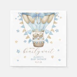 Vi Kan Knappast Vänta Tvillingpojke Baby Shower Pappersservett