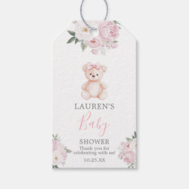 Vi kan knappt vänta baby shower flicka present tag presentetikett