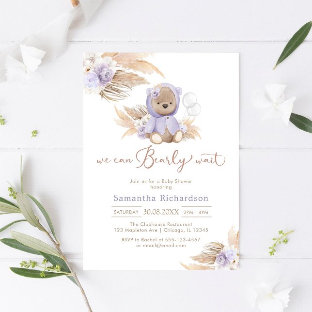 Vi kan knappt vänta Baby Shower Inbjudan (Skapare uppladdad)