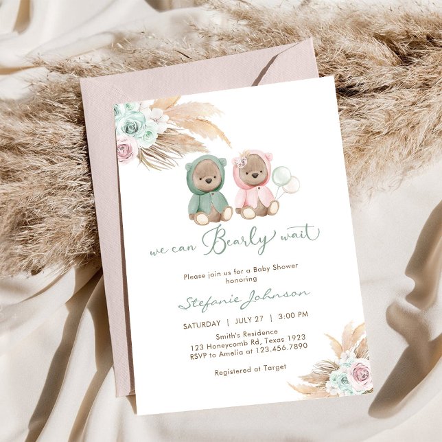 Vi kan knappt vänta Baby Shower Inbjudan (Skapare uppladdad)