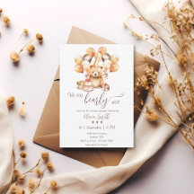 Vi kan knappt vänta baby shower Inbjudan