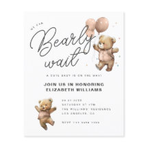 Vi kan knappt vänta Baby Shower Inbjudan | Budget