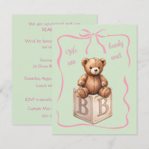Vi kan knappt vänta Baby Shower-inbjudan Inbjudningar