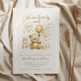 Vi kan knappt vänta Baby Shower-inbjudan Inbjudningar
