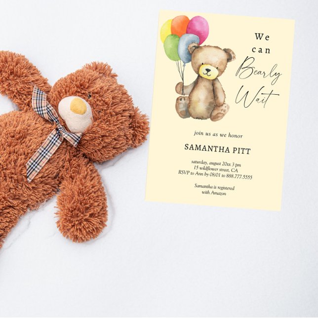 Vi kan knappt vänta baby shower inbjudningar (Skapare uppladdad)