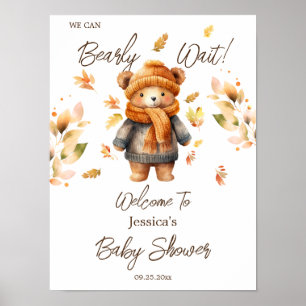 Vi kan knappt vänta Baby Shower Poster
