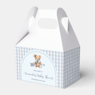 Vi kan knappt vänta Björn Babyskor Baby Shower Presentaskar