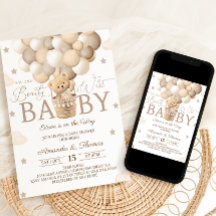 Vi kan knappt vänta Björn Bebis Babyshower