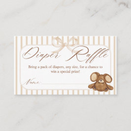 Vi kan knappt vänta Elegant Baby Shower blöja lott Tilläggskort