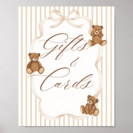 Vi kan knappt vänta Elegant Baby Shower Presentkor Poster
