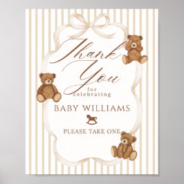 Vi kan knappt vänta Eleganta presentidéer för baby Poster