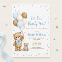 Vi kan knappt vänta Nallebjörn Ballong Baby Shower