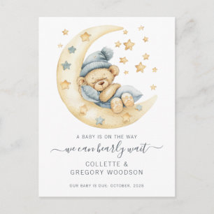 Vi kan knappt vänta Nallebjörn på månen graviditet Meddelande Vykort